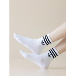 棉襪男女士白色運動中筒襪抗菌防臭透氣吸汗春夏薄款長襪籃球足球