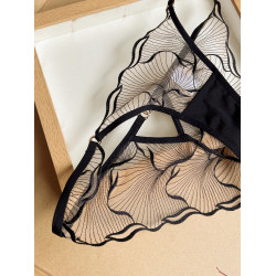 法式性感純欲蕾絲內褲大碼女士低腰透明超薄款網紗無痕誘惑底褲頭