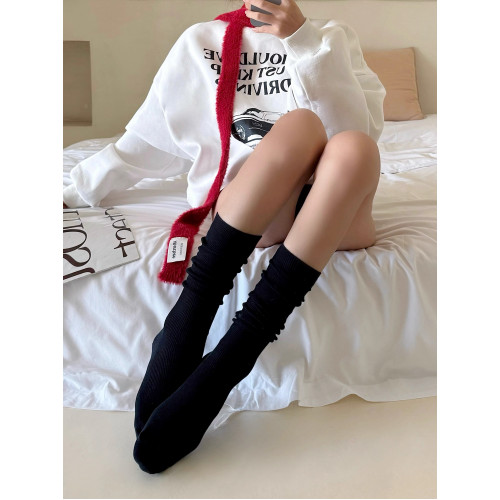 新年聖誕紅襪子女新款爆款秋冬堆堆襪本命年中筒小腿襪配小皮鞋棉 新年聖誕紅襪子女新款爆款秋冬堆堆襪本命年中筒小腿襪配小皮鞋棉