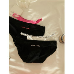 森日和葉黑粉撞色甜酷辣妹2025新款內褲女純欲鏤空細帶女生三角褲