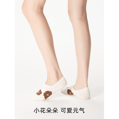 薄款矽膠防滑夏季灰色吸汗純色不掉跟隱形女士短襪船襪花朵襪子女 薄款矽膠防滑夏季灰色吸汗純色不掉跟隱形女士短襪船襪花朵襪子女
