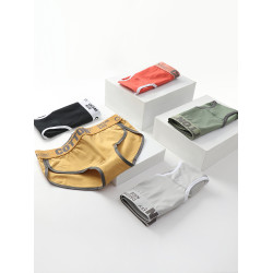 女士內褲純棉女全棉運動三角褲頭中腰寬邊舒適透氣抗菌短褲青年