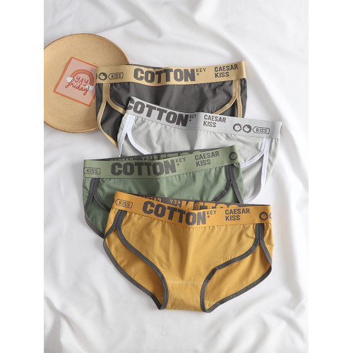 女士內褲純棉女全棉運動三角褲頭中腰寬邊舒適透氣抗菌短褲青年 女士內褲純棉女全棉運動三角褲頭中腰寬邊舒適透氣抗菌短褲青年