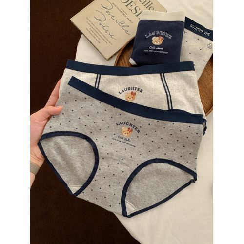 大碼胖MM英倫風小熊純棉內褲女2026新款胖妹妹10a抗菌三角褲200斤