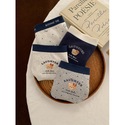 大碼胖MM英倫風小熊純棉內褲女2026新款胖妹妹10a抗菌三角褲200斤