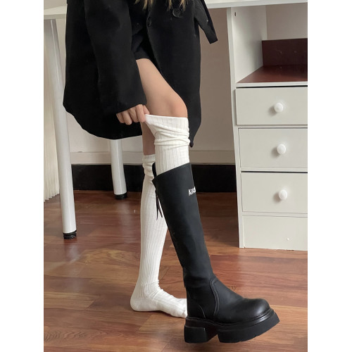 吾等是貓 粗條過膝襪雙針棉質不掉筒長筒襪秋冬搭靴子堆堆襪高筒 吾等是貓 粗條過膝襪雙針棉質不掉筒長筒襪秋冬搭靴子堆堆襪高筒