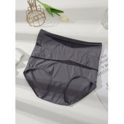 大碼收腹內褲女高腰提臀強力收小肚子薄款束腰無痕透氣塑身三角褲