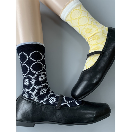 日系皆川明風格小衆文藝多花式女棉混中高筒飛鳥和樹鈴鼓小腿襪子 日系皆川明風格小衆文藝多花式女棉混中高筒飛鳥和樹鈴鼓小腿襪子