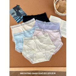 2025新款32A乳酸雲感奶肌褲3668#內褲女生中腰抗菌透氣三角短褲頭