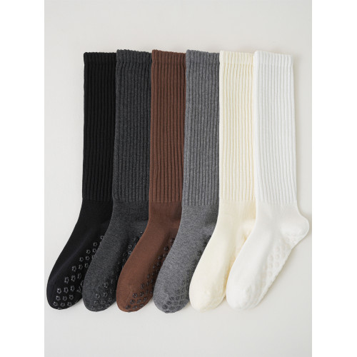 韓版長筒堆堆瑜珈襪專業防滑女小腿壓力普拉提miu時尚健身運動襪 韓版長筒堆堆瑜珈襪專業防滑女小腿壓力普拉提miu時尚健身運動襪