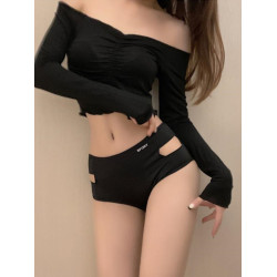 無痕高腰收腹內褲純棉女士夏季薄款2024新款性感提臀翹純欲風大碼