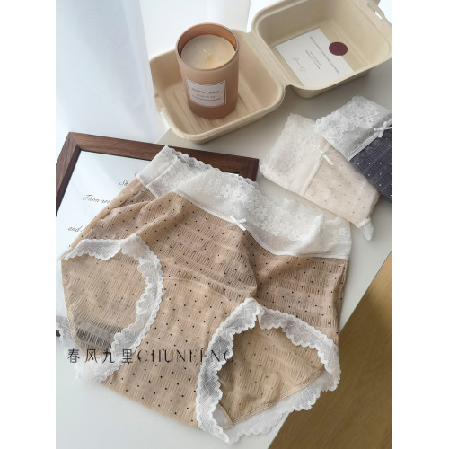 雲霧泡泡紗10抑菌加長襠|六免一透氣蕾絲網紗2025薄款中腰女內褲 雲霧泡泡紗10抑菌加長襠|六免一透氣蕾絲網紗2025薄款中腰女內褲