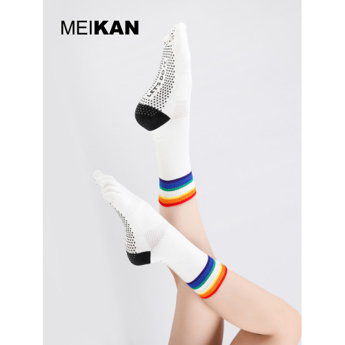MEIKAN美看瑜珈襪地板襪五指襪普拉提襪子分趾微壓中筒襪防滑襪女 MEIKAN美看瑜珈襪地板襪五指襪普拉提襪子分趾微壓中筒襪防滑襪女