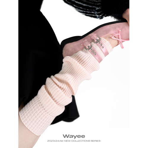 粉色腿套女芭蕾風藍色堆堆襪子踩腳y2k辣妹及膝保暖針織小腿襪套 粉色腿套女芭蕾風藍色堆堆襪子踩腳y2k辣妹及膝保暖針織小腿襪套