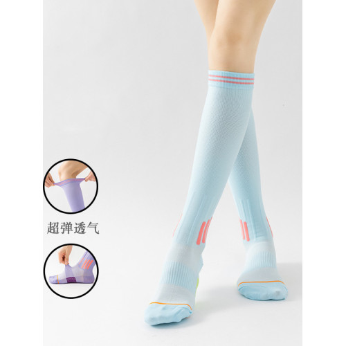 VALINGNSL專業運動襪子女小腿襪多巴胺壓縮長筒健身跑步高筒襪子