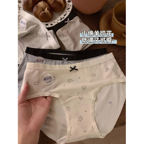 磨毛親膚內褲女士7A抑菌純棉襠中腰無痕羊絨感春秋季款女生三角褲 磨毛親膚內褲女士7A抑菌純棉襠中腰無痕羊絨感春秋季款女生三角褲