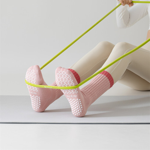 IuIu長筒配鯊魚褲健身運動襪加厚中筒防滑底室內跳繩跳舞瑜珈襪女