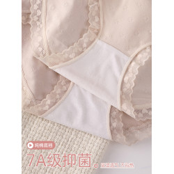 南極人內褲女士純棉襠2025新款性感蕾絲無痕7A抗菌少女生三角短褲