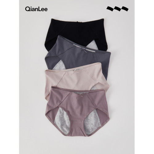 QianLee生理期內褲女純棉全棉襠月經期大姨媽防漏透氣高腰衛生褲 QianLee生理期內褲女純棉全棉襠月經期大姨媽防漏透氣高腰衛生褲