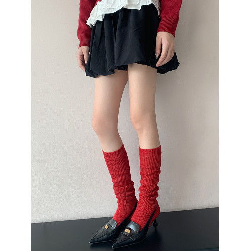 甜辣chic風綠色堆堆襪女秋冬季加厚羊毛襪藍色中筒焦糖咖色小腿襪 甜辣chic風綠色堆堆襪女秋冬季加厚羊毛襪藍色中筒焦糖咖色小腿襪