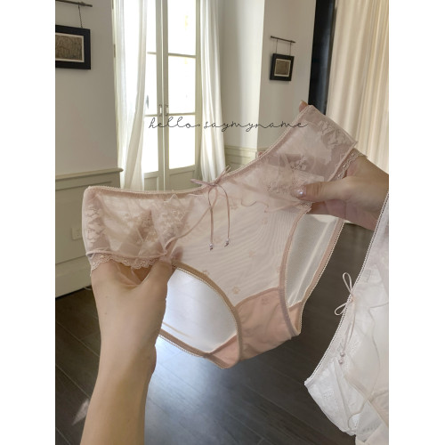 2025秋勢力周新款性感蕾絲網紗內褲女襠純棉低腰半包臀