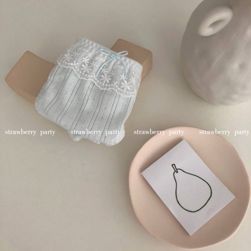 草莓派對/香草泡芙可愛內褲女日系純棉少女蕾絲柔軟三角褲3件 草莓派對/香草泡芙可愛內褲女日系純棉少女蕾絲柔軟三角褲3件