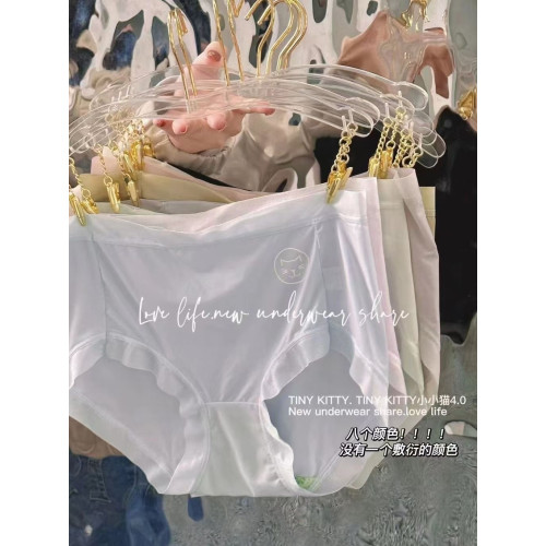 小小貓4.0面膜褲超薄冰絲無痕舒適高彈中腰內褲少女三角褲禮盒裝 小小貓4.0面膜褲超薄冰絲無痕舒適高彈中腰內褲少女三角褲禮盒裝