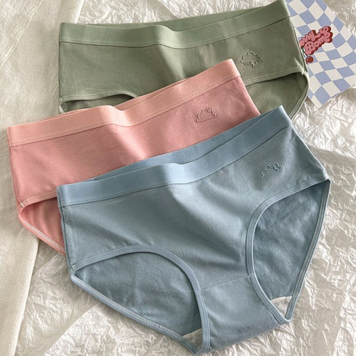 女士內褲女純棉2025新款女生少女秋冬季中腰抗菌全棉襠三角短褲頭 女士內褲女純棉2025新款女生少女秋冬季中腰抗菌全棉襠三角短褲頭