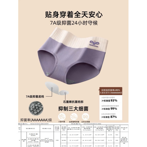 內褲女A類嬰兒純棉2025新款中腰石墨烯抗菌爆款時尚透氣三角短褲 內褲女A類嬰兒純棉2025新款中腰石墨烯抗菌爆款時尚透氣三角短褲