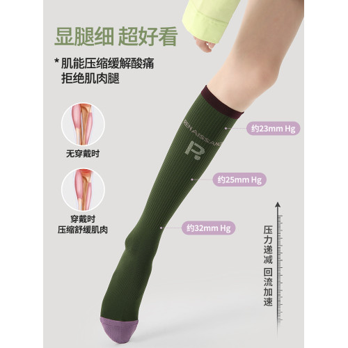 秋冬跑步騎行徒步登山壓力襪專業運動長襪子女款顯腿細強壓小腿襪 秋冬跑步騎行徒步登山壓力襪專業運動長襪子女款顯腿細強壓小腿襪