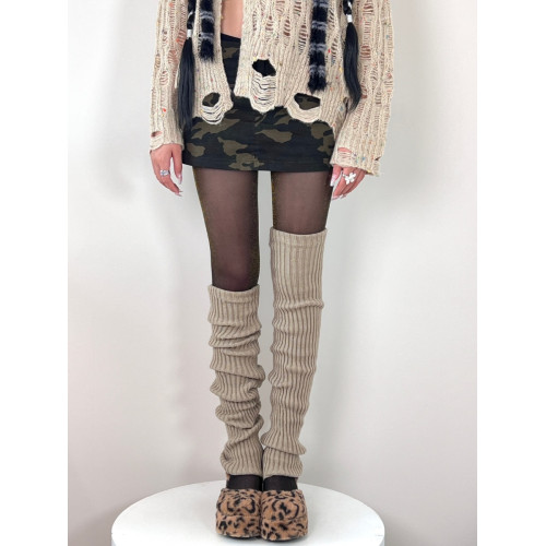 BON 復古純色針織寬松襪套堆堆襪y2k腿套辣妹jk灰色過膝襪秋冬 BON 復古純色針織寬松襪套堆堆襪y2k腿套辣妹jk灰色過膝襪秋冬
