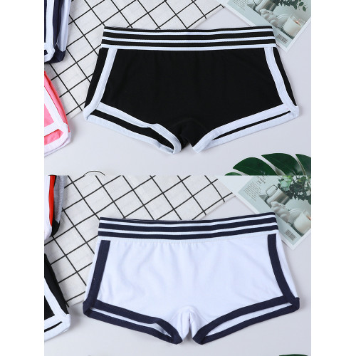 高顔值美鮑平角內褲中高腰運動純棉打底安全性感熱辣褲緊身禦姐風 高顔值美鮑平角內褲中高腰運動純棉打底安全性感熱辣褲緊身禦姐風