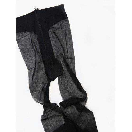 優雅性感顯瘦竪條紋黑色提花美腿塑型連褲襪子春秋薄款防勾絲襪 優雅性感顯瘦竪條紋黑色提花美腿塑型連褲襪子春秋薄款防勾絲襪