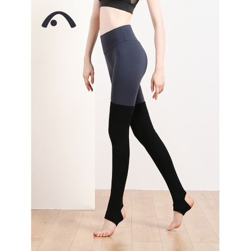 愛暇步瑜珈護腿加長腿套秋冬新款踩腳瑜珈襪過膝長筒保暖堆堆襪子