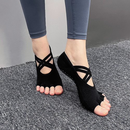 嵐紋瑜珈襪子女士專業防滑普拉提室內運動舞蹈健身軟底五指襪新款 嵐紋瑜珈襪子女士專業防滑普拉提室內運動舞蹈健身軟底五指襪新款