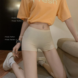 內褲女生純棉襠夏季2025新款冰絲無痕中腰打底褲防走光安全平角褲