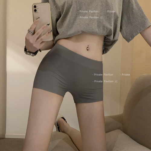 內褲女生純棉襠夏季2025新款冰絲無痕中腰打底褲防走光安全平角褲 內褲女生純棉襠夏季2025新款冰絲無痕中腰打底褲防走光安全平角褲