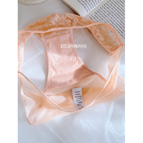 『花時間』簡約法式 性感純欲風蕾絲夏季薄款低腰少女生內褲白色 『花時間』簡約法式 性感純欲風蕾絲夏季薄款低腰少女生內褲白色