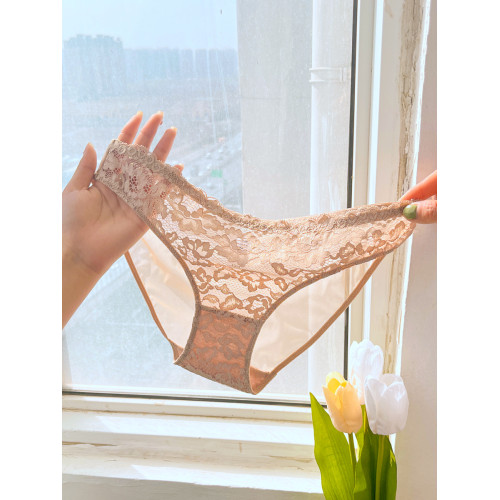 『花時間』簡約法式 性感純欲風蕾絲夏季薄款低腰少女生內褲白色 『花時間』簡約法式 性感純欲風蕾絲夏季薄款低腰少女生內褲白色