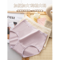 貓人媽媽內褲純棉中老年高腰收腹2025新款純棉全棉襠大碼三角褲衩