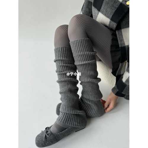 甯小益針織jk襪套50cm加長羊毛襪子女秋冬格雷系灰色曡穿堆堆腿套 甯小益針織jk襪套50cm加長羊毛襪子女秋冬格雷系灰色曡穿堆堆腿套