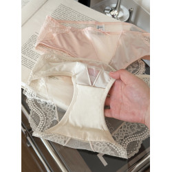 蕾絲女士內褲女生女款純棉襠三角褲2025新款性感純欲風不夾臀短褲