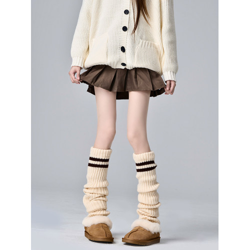 日系jk針織襪套女條紋黑色顯瘦秋冬厚保暖腿套辣妹長筒小腿堆堆襪 日系jk針織襪套女條紋黑色顯瘦秋冬厚保暖腿套辣妹長筒小腿堆堆襪