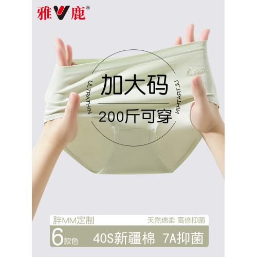 內褲女士純棉抗菌全棉襠舒適透氣底褲胖mm大碼200斤三角短褲頭DF 內褲女士純棉抗菌全棉襠舒適透氣底褲胖mm大碼200斤三角短褲頭DF