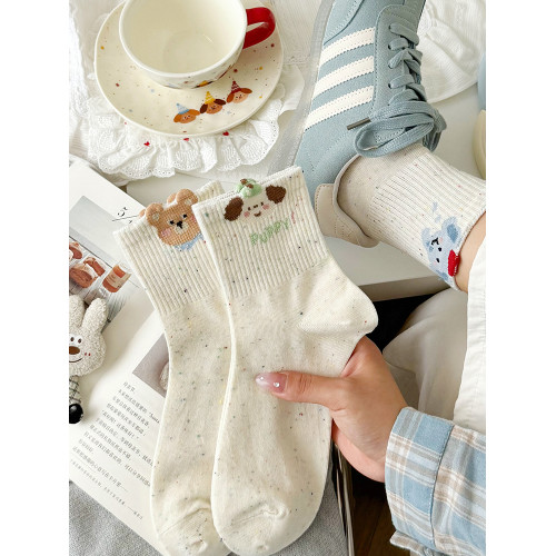 秋冬新款點子紗襪子女中筒襪透氣棉襪韓版ins潮運動可愛卡通小象 秋冬新款點子紗襪子女中筒襪透氣棉襪韓版ins潮運動可愛卡通小象