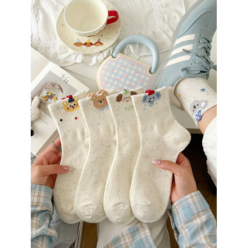 秋冬新款點子紗襪子女中筒襪透氣棉襪韓版ins潮運動可愛卡通小象 秋冬新款點子紗襪子女中筒襪透氣棉襪韓版ins潮運動可愛卡通小象