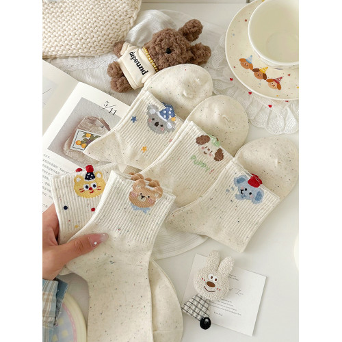 秋冬新款點子紗襪子女中筒襪透氣棉襪韓版ins潮運動可愛卡通小象 秋冬新款點子紗襪子女中筒襪透氣棉襪韓版ins潮運動可愛卡通小象