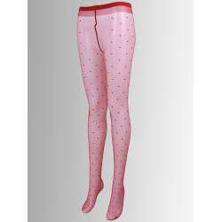 妖怪森林0D黑絲波點絲襪紅色超薄連褲襪高透冪式穿搭圓點性感透明