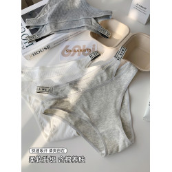 六衹兔子運動風內褲女抑菌純棉底襠性感鏤空腰頭三角褲中腰短褲頭