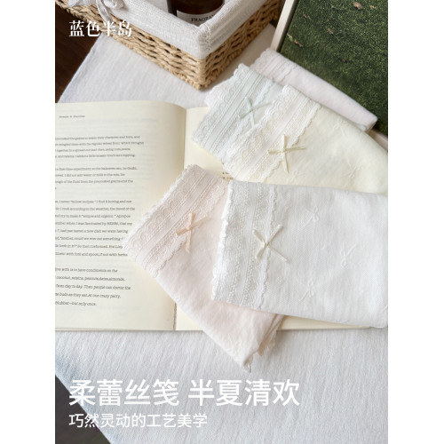 女款純棉內褲夏季薄款女士三角褲全棉襠2025新款蕾絲透氣中腰短褲